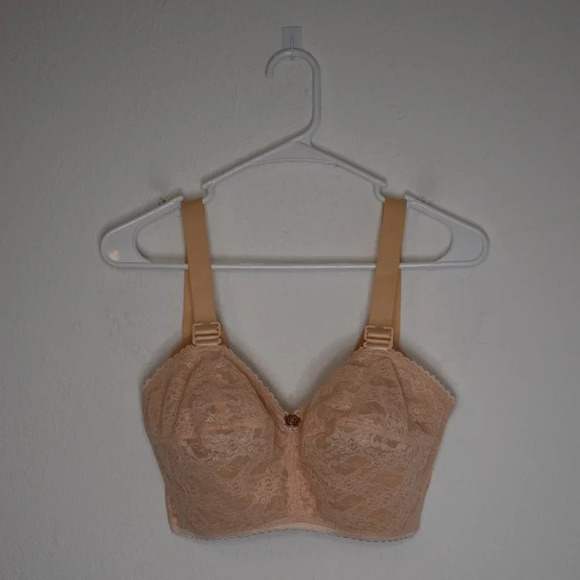Ardyss Other - Ardyss Angel Bra Sz 30J Nude Floral Lace Adjustable Straps Demi Back Support
